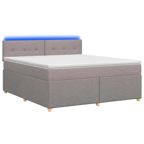 vidaXL Vedruvoodi madratsiga peaga Pruunikashall 180 x 200 cm kangas