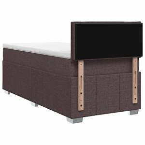 Postel boxspring s matrací Tmavě hnědá 90 x 200 cm Textil - obrázek 7