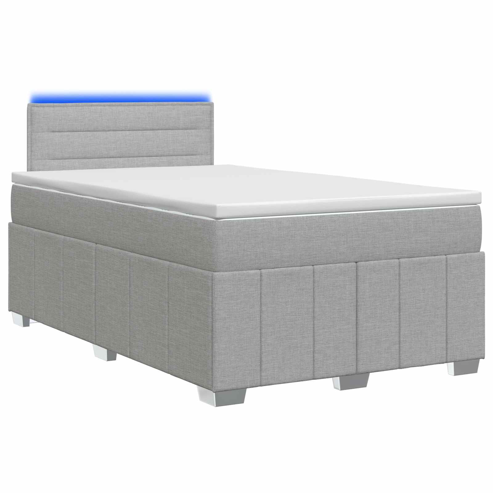 vidaXL Boxspringbed met matras Lichtgrijs 120 x 190 cm Stof, foto 3