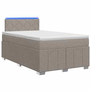 vidaXL Vedruvoodi madratsiga peaga Pruunikashall 120 x 190 cm kangas