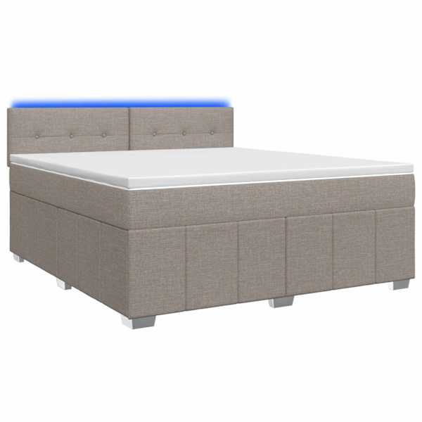 vidaXL Vedruvoodi madratsiga peaga Pruunikashall 140 x 190 cm kangas