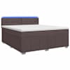 vidaXL Vedruvoodi madratsiga peaga Tume pruun 160 x 200 cm kangas