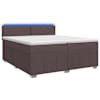 vidaXL Vedruvoodi madratsiga peaga Tume pruun 200 x 200 cm kangas