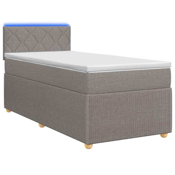 vidaXL Vedruvoodi madratsiga peaga Pruunikashall 80 x 200 cm kangas