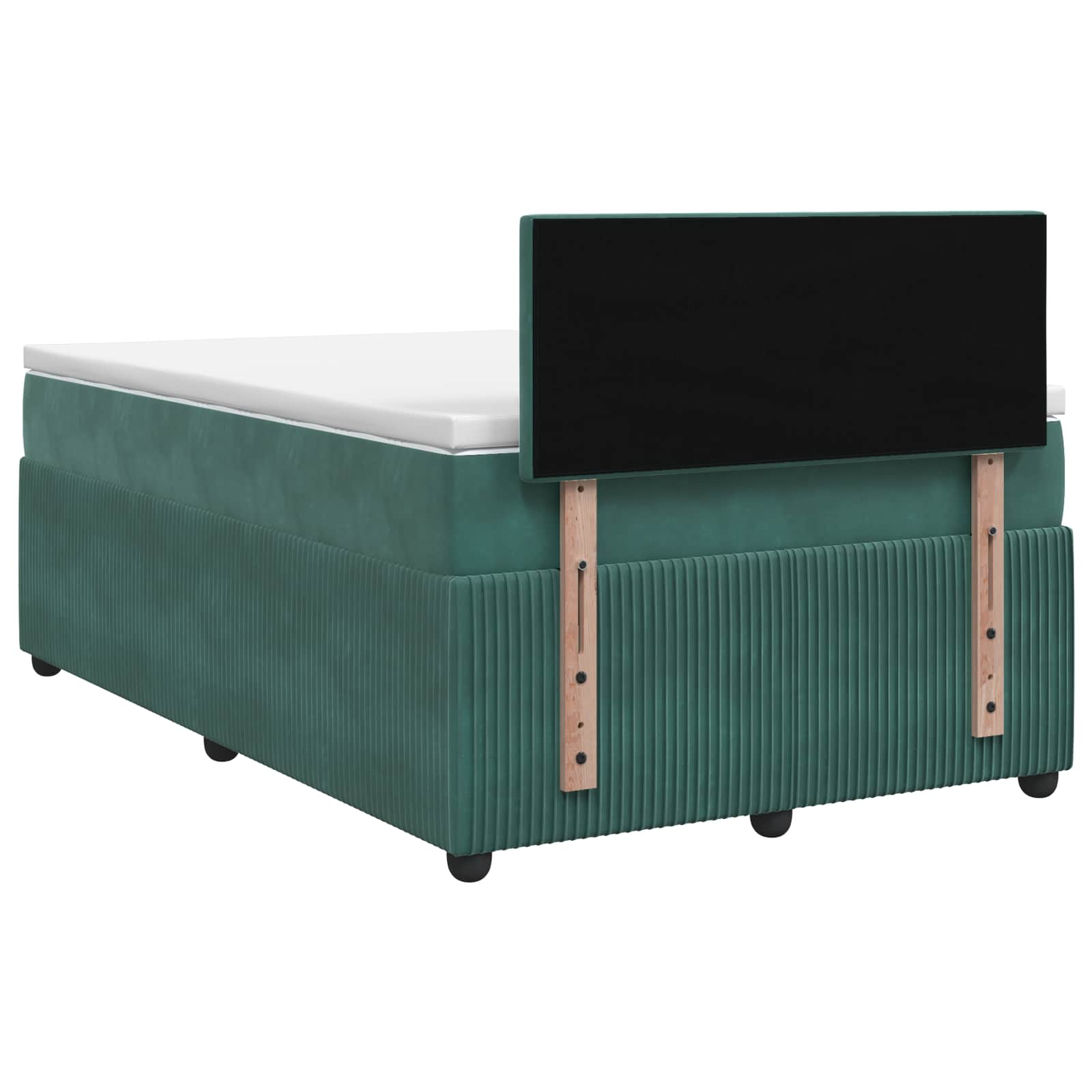 Postelja boxspring z vzmetnico Temno zelena 120 x 200 cm Žamet