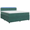 vidaXL Vedruvoodi madratsiga peaga Tumeroheline 160 x 200 cm Samet