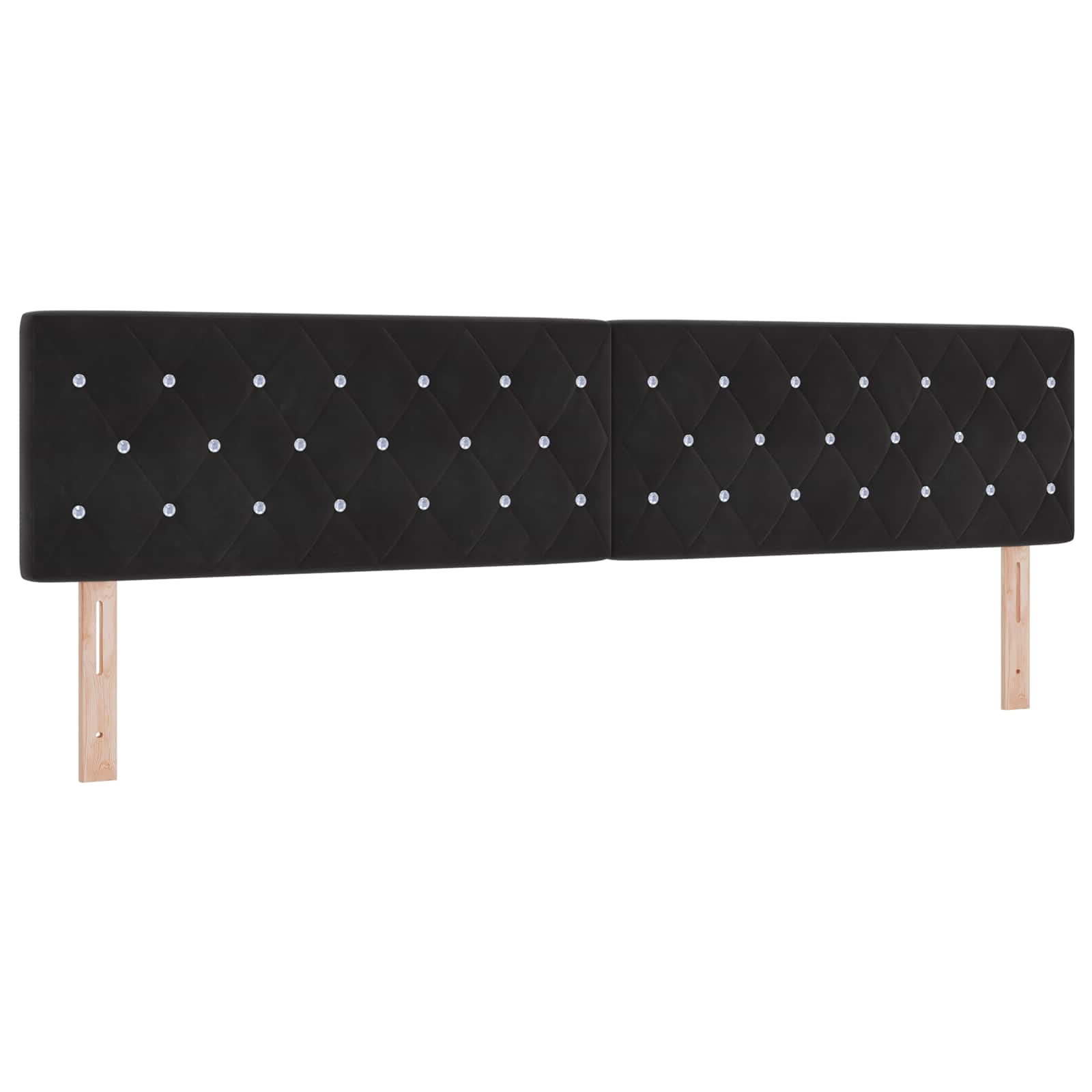 Postelja boxspring z vzmetnico Črna 200 x 200 cm Žamet