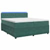 vidaXL Vedruvoodi madratsiga peaga Tumeroheline 200 x 200 cm Samet