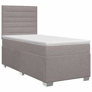 vidaXL Vedruvoodi madratsiga peaga Pruunikashall 80 x 200 cm kangas