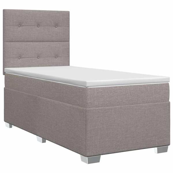 vidaXL Vedruvoodi madratsiga peaga Pruunikashall 80 x 200 cm kangas