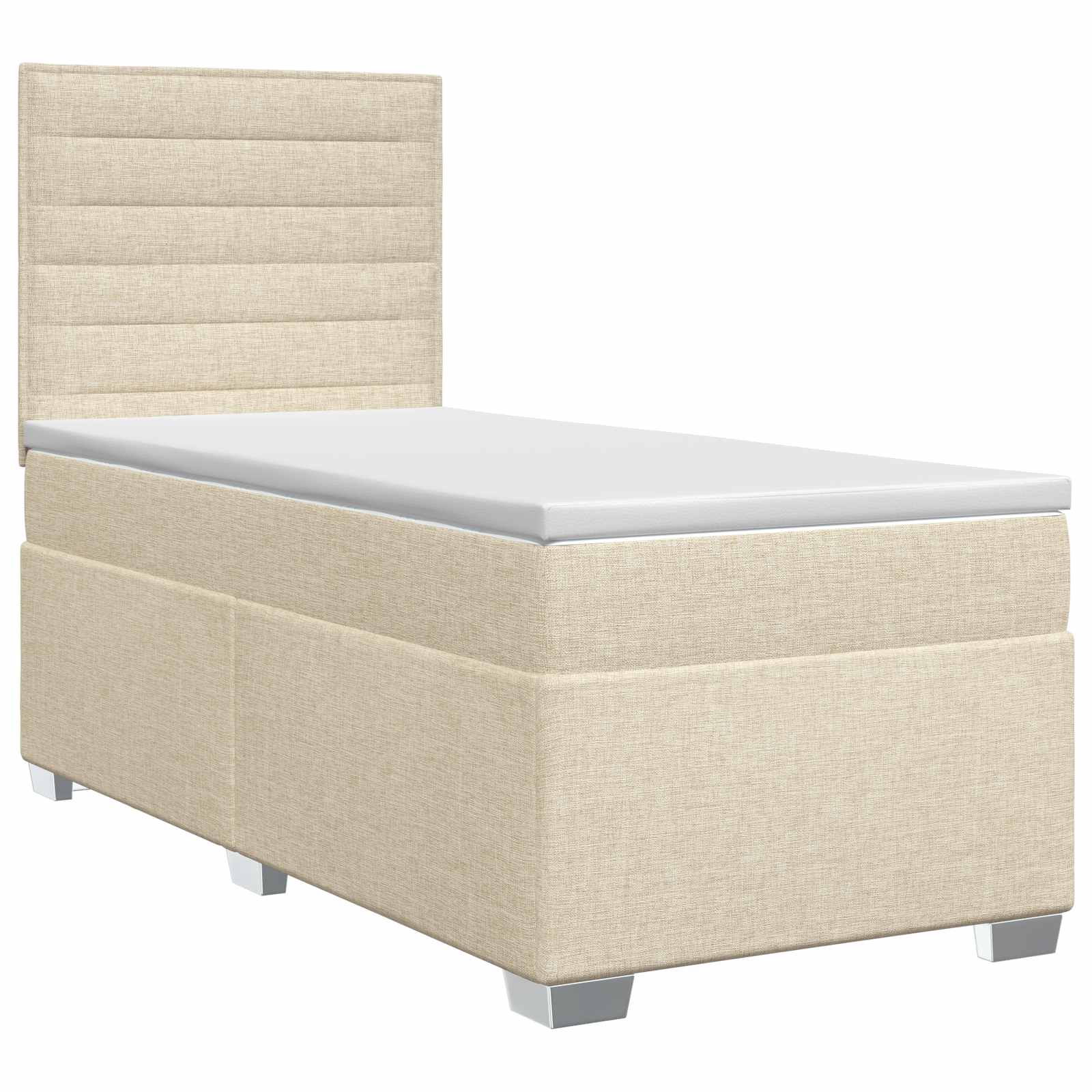 Континентално легло с матрак Кремаво 90 x 200 cm Текстил — изображение 2
