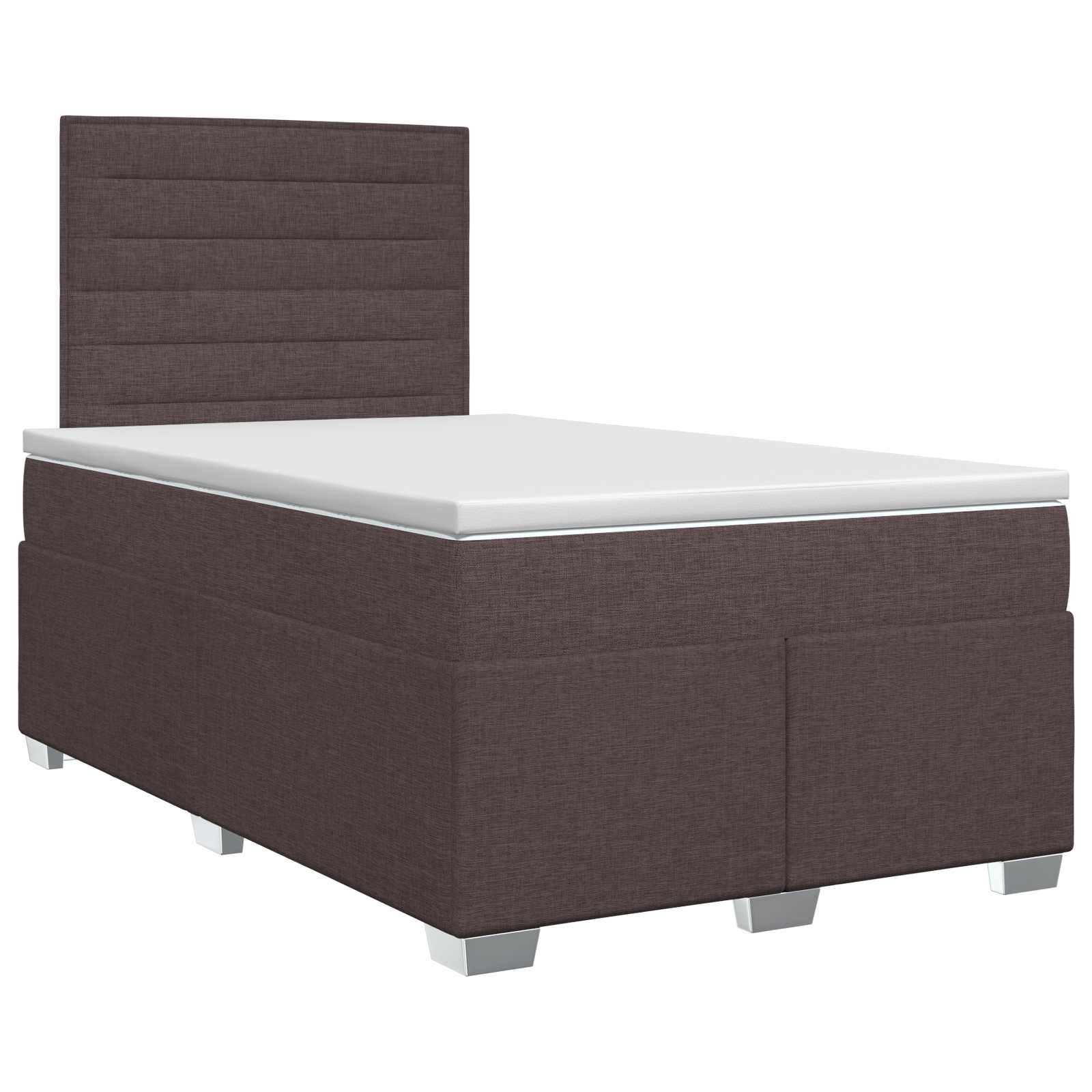 Postelja boxspring z vzmetnico Temno rjava 120 x 190 cm Blago