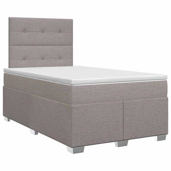 vidaXL Vedruvoodi madratsiga peaga Pruunikashall 120 x 190 cm kangas