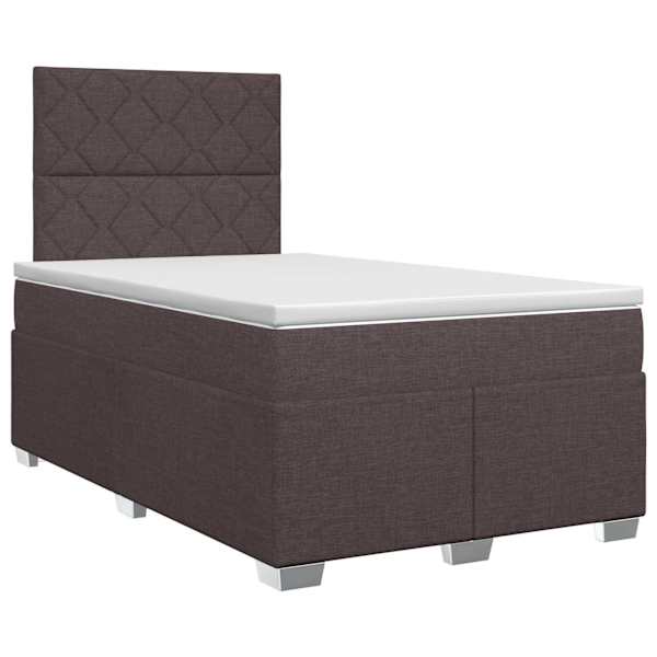 vidaXL Vedruvoodi madratsiga peaga Tume pruun 120 x 190 cm kangas