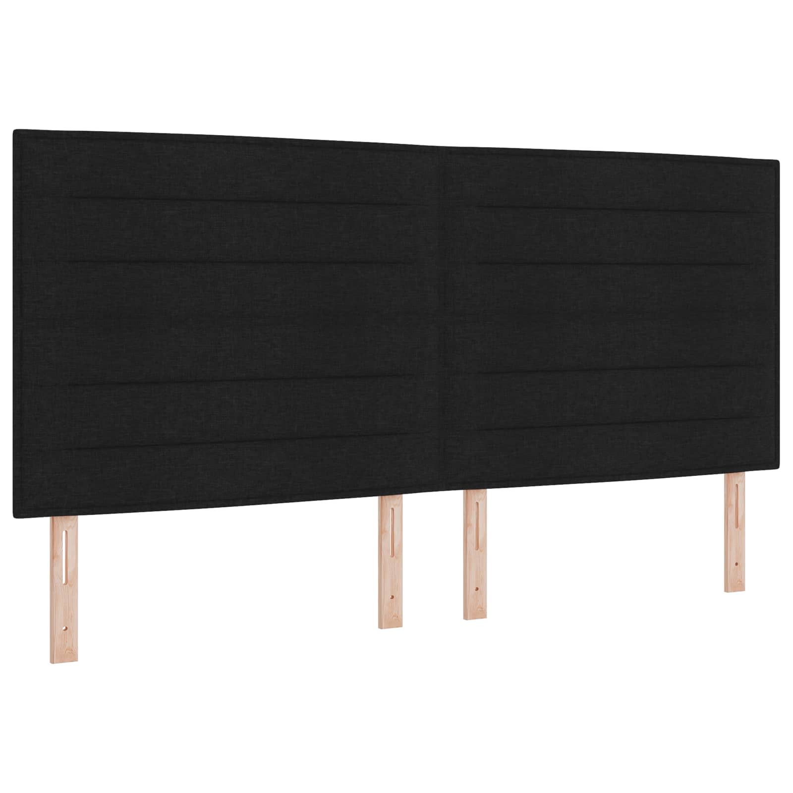 Postelja boxspring z vzmetnico Črna 200 x 200 cm Blago