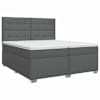 vidaXL Vedruvoodi madratsiga peaga Tumehall 200 x 200 cm kangas