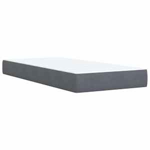 Postel boxspring s matrací s čelo Tmavě šedá jednoduchý Samet - obrázek 6