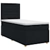 vidaXL Vedruvoodi madratsiga peaga Must 80 x 200 cm kangas