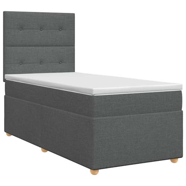 vidaXL Vedruvoodi madratsiga peaga Tumehall 80 x 200 cm kangas
