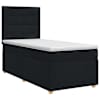 vidaXL Vedruvoodi madratsiga peaga Must 80 x 200 cm kangas