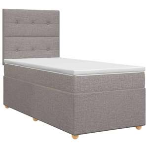 vidaXL Vedruvoodi madratsiga peaga Pruunikashall 90 x 190 cm kangas