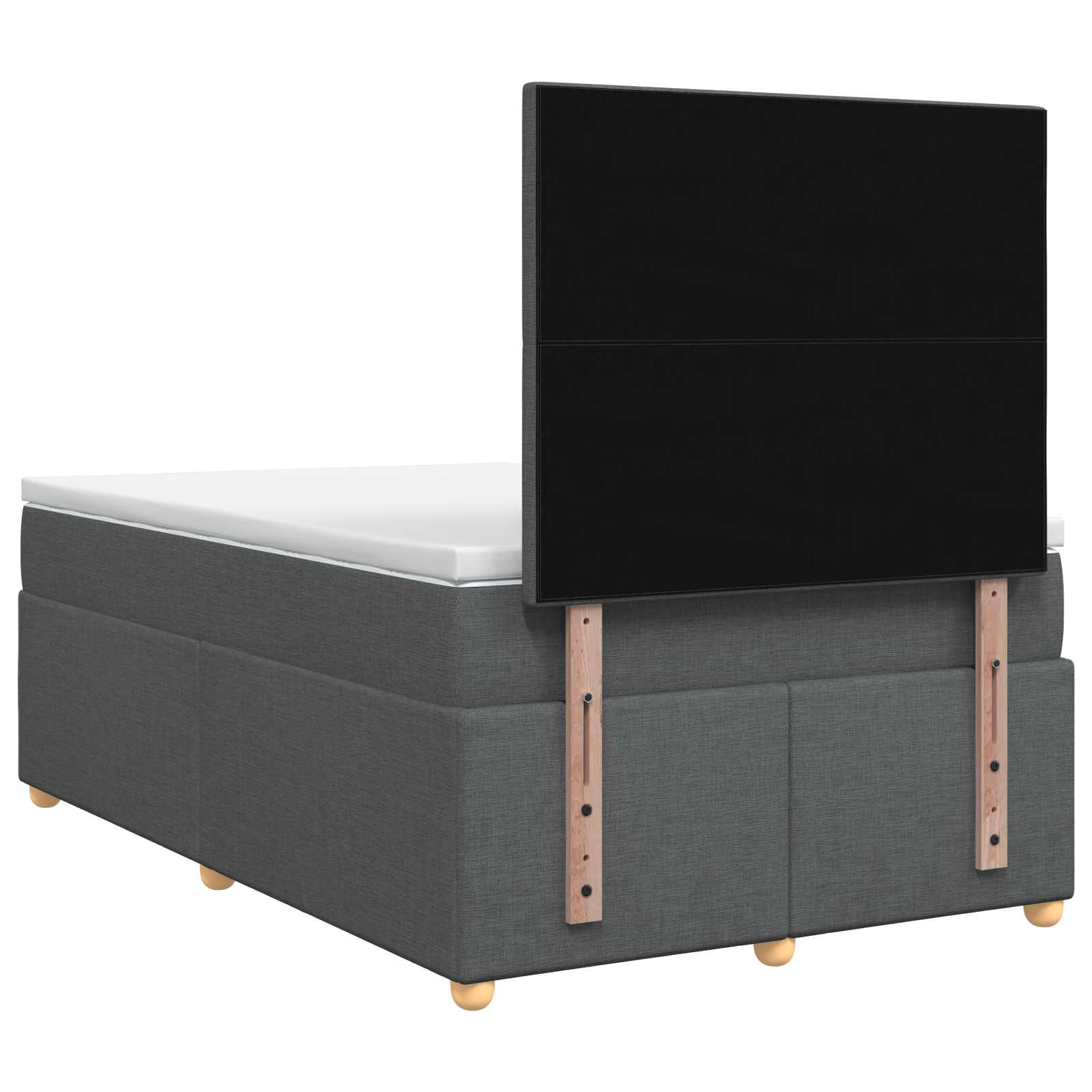 Postelja boxspring z vzmetnico Temno siva 120 x 190 cm Blago