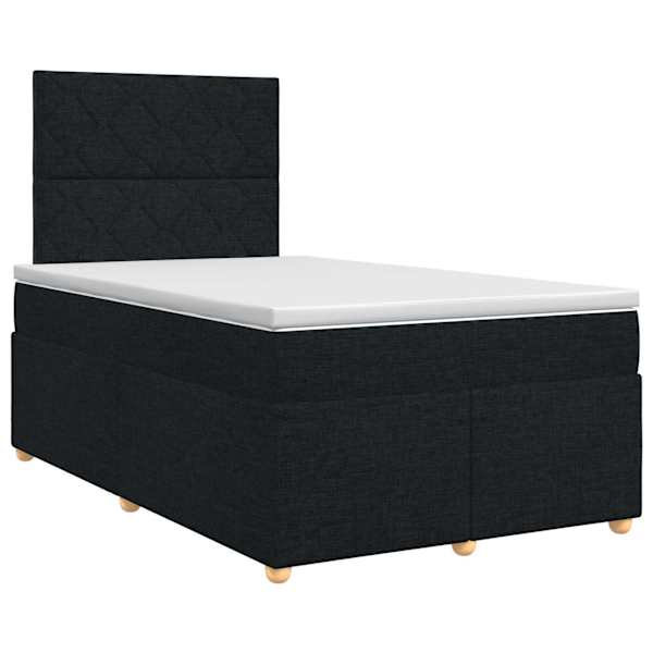 vidaXL Vedruvoodi madratsiga peaga Must 120 x 190 cm kangas