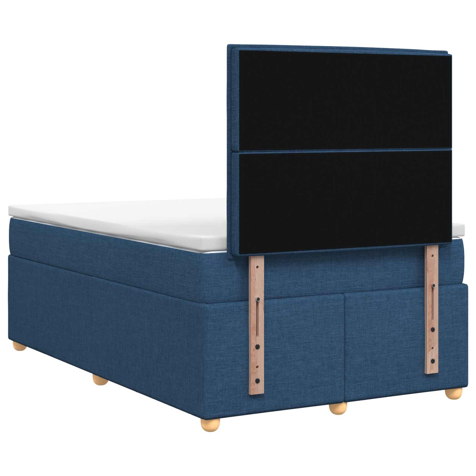 Postelja boxspring z vzmetnico Modra 120 x 200 cm Blago