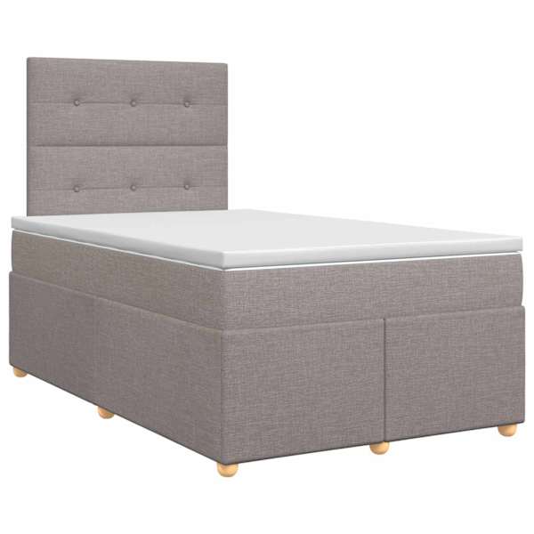 vidaXL Vedruvoodi madratsiga peaga Pruunikashall 120 x 200 cm kangas