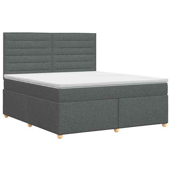 vidaXL Vedruvoodi madratsiga peaga Tumehall 160 x 200 cm kangas