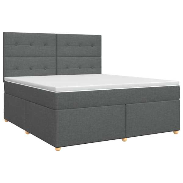 vidaXL Vedruvoodi madratsiga peaga Tumehall 160 x 200 cm kangas