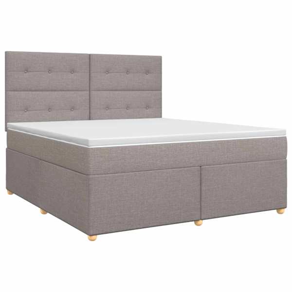 vidaXL Vedruvoodi madratsiga peaga Pruunikashall 160 x 200 cm kangas