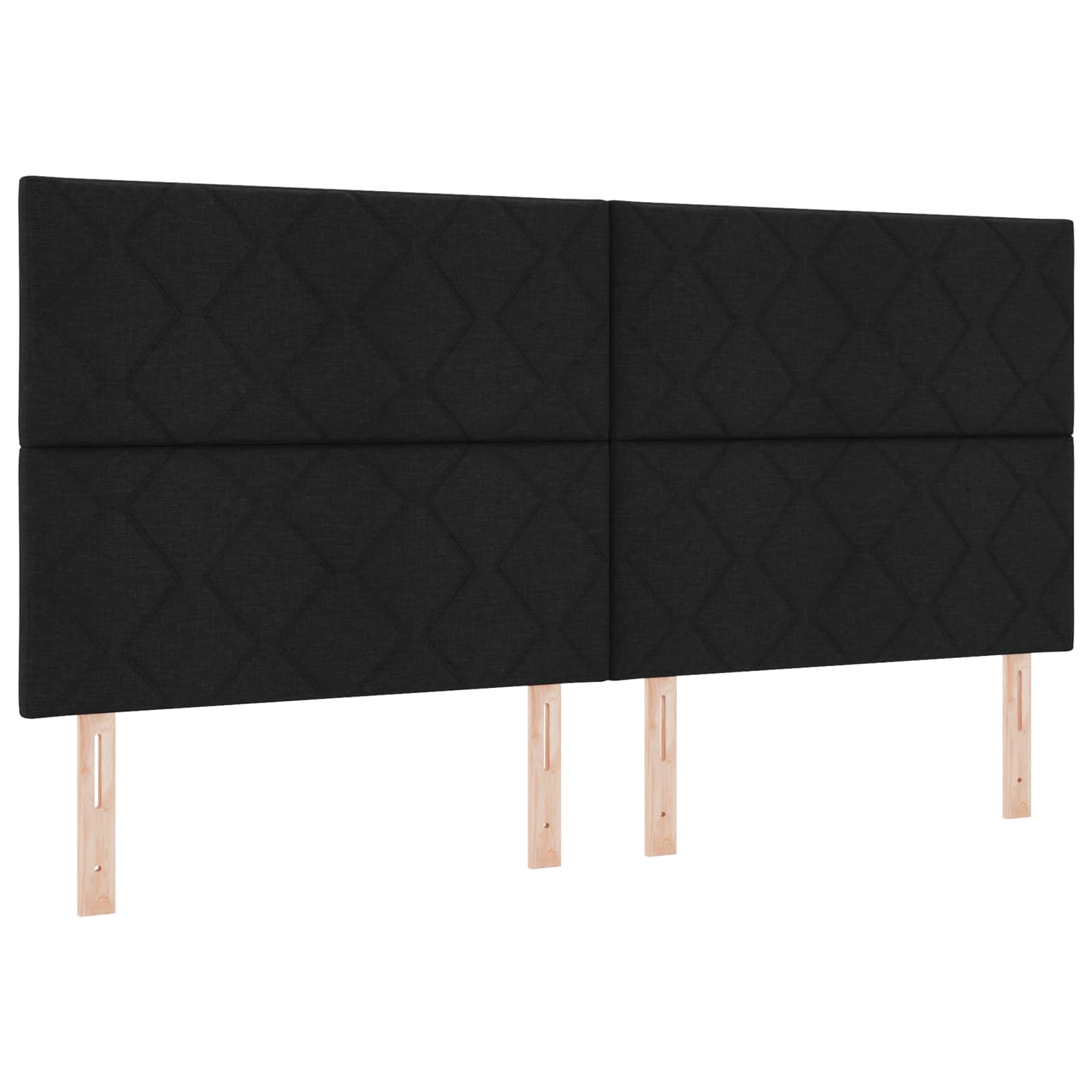 Postelja boxspring z vzmetnico Črna 200 x 200 cm Blago