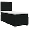 vidaXL Vedruvoodi madratsiga peaga Must 90 x 200 cm kangas