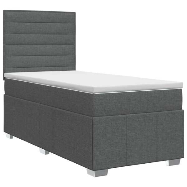 vidaXL Vedruvoodi madratsiga peaga Tumehall 100 x 200 cm kangas