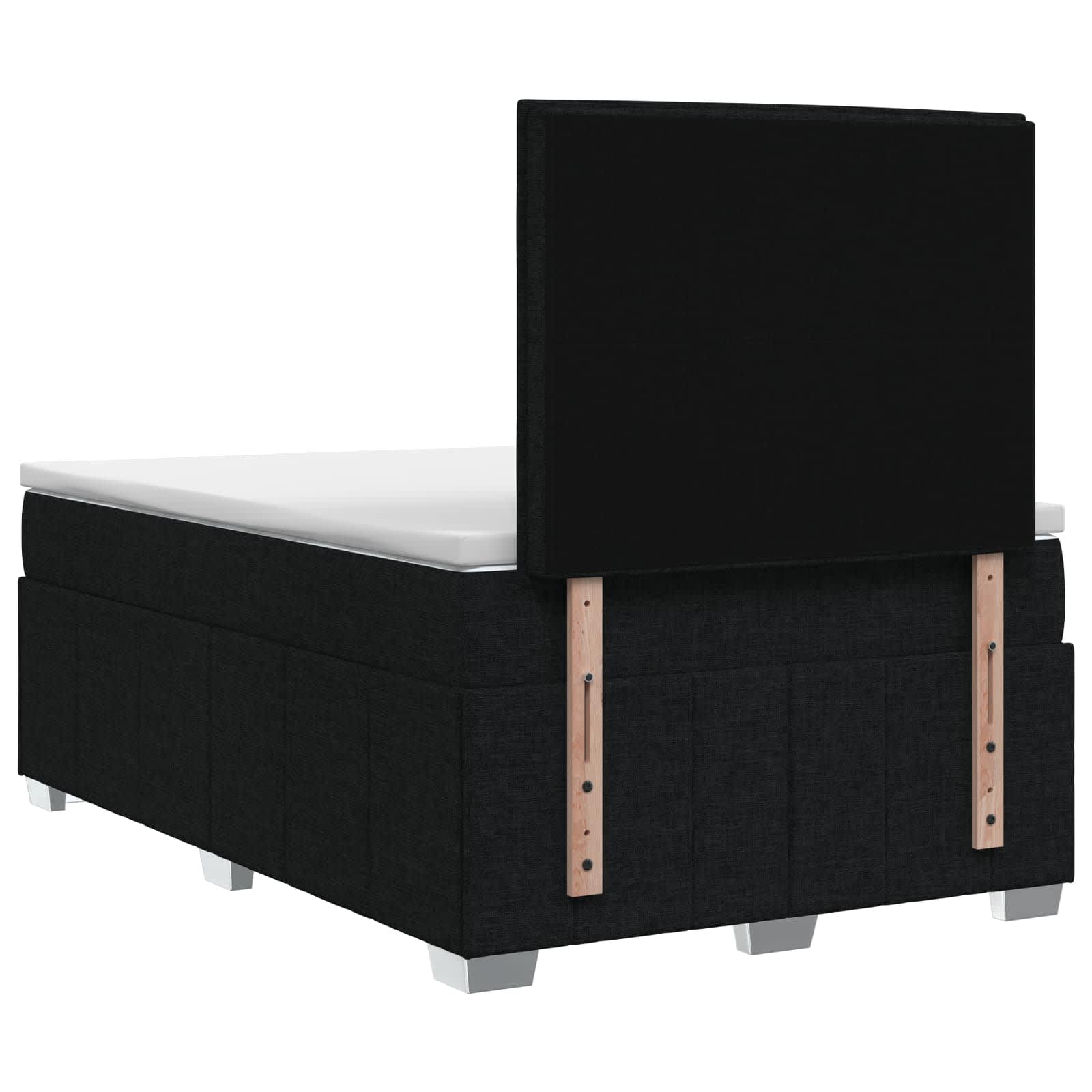 Postelja boxspring z vzmetnico Črna 120 x 190 cm Blago