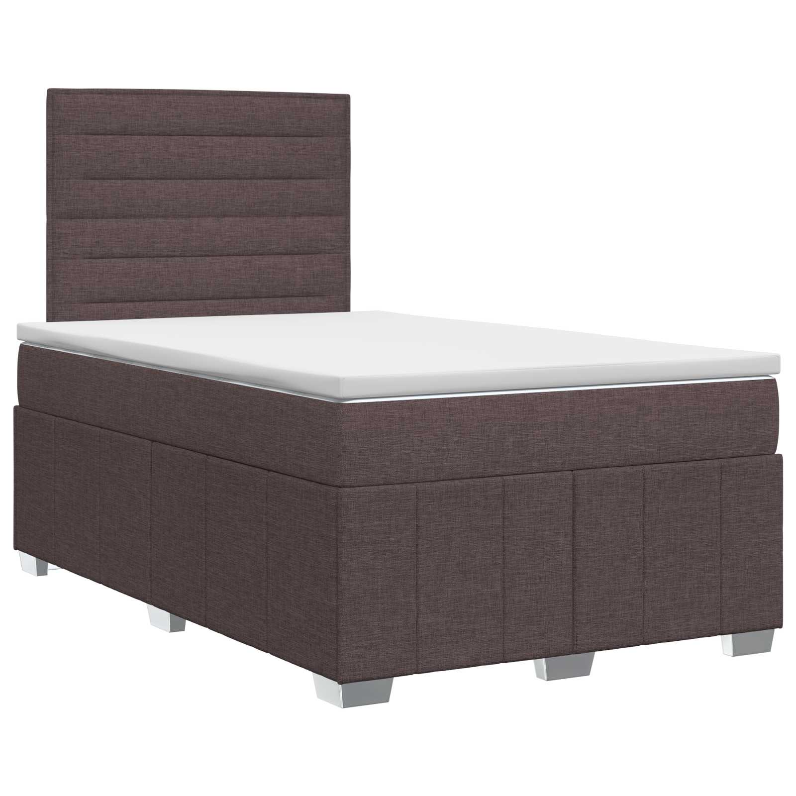 vidaXL Boxspringbed met matras Donkerbruin 120 x 190 cm Stof bruin, foto 3