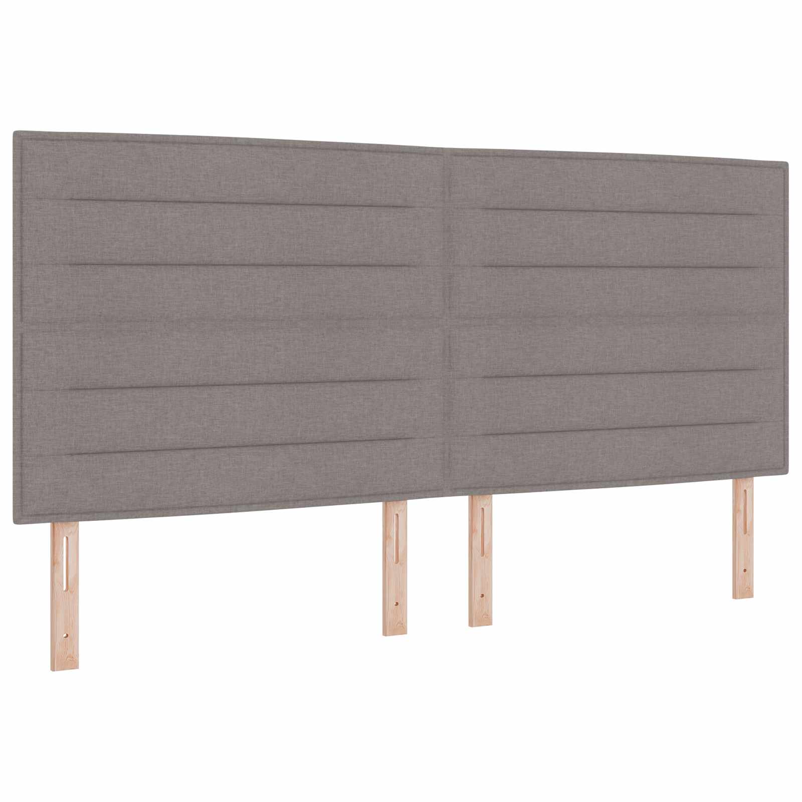 Postelja boxspring z vzmetnico Taupe 200 x 200 cm Blago