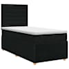 vidaXL Vedruvoodi madratsiga peaga Must 80 x 200 cm kangas