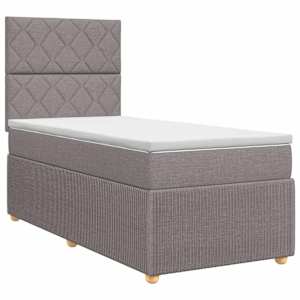 vidaXL Vedruvoodi madratsiga peaga Pruunikashall 80 x 200 cm kangas