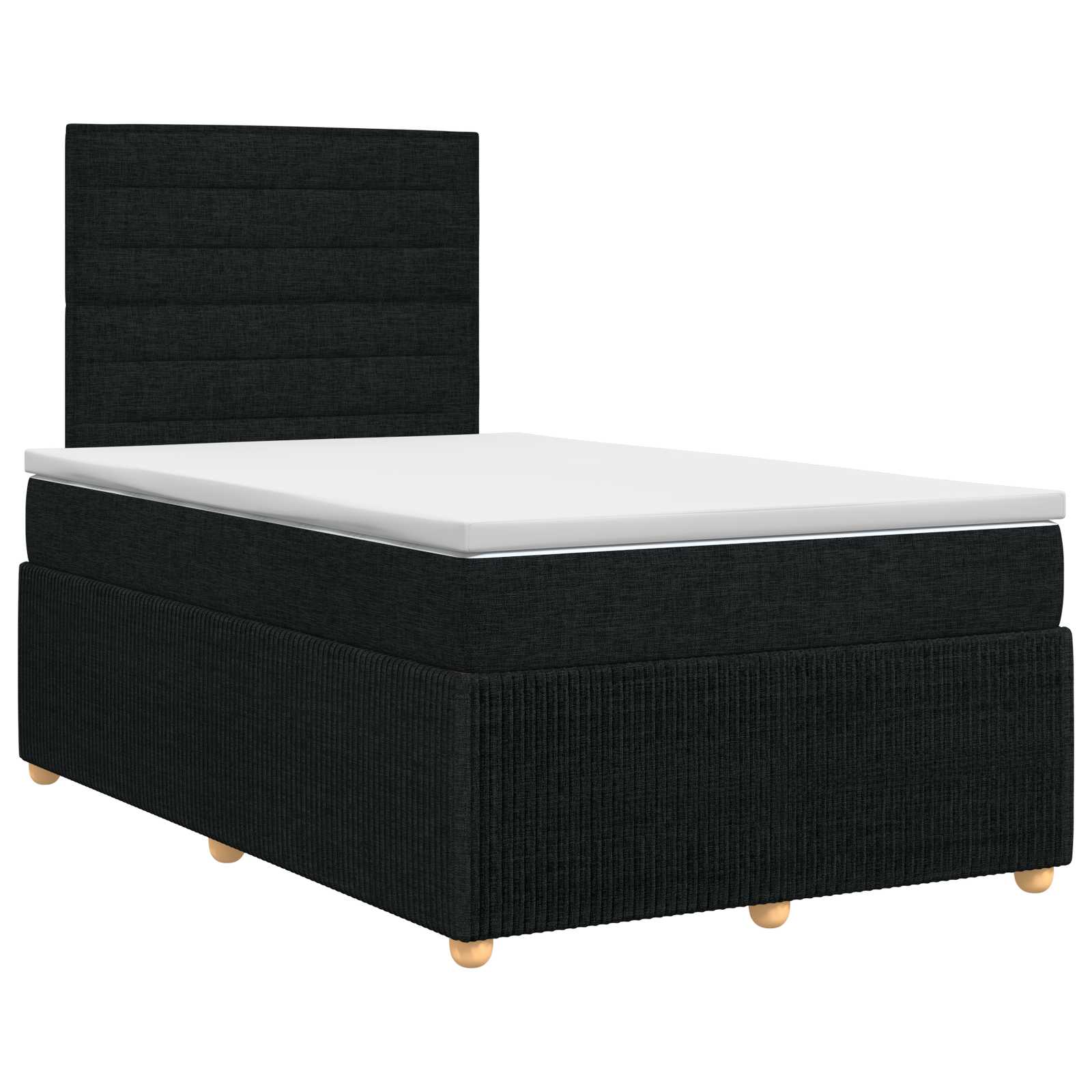vidaXL Boxspringbed met matras met hoofdeinde Zwart 120 x 190 cm Stof, foto 3