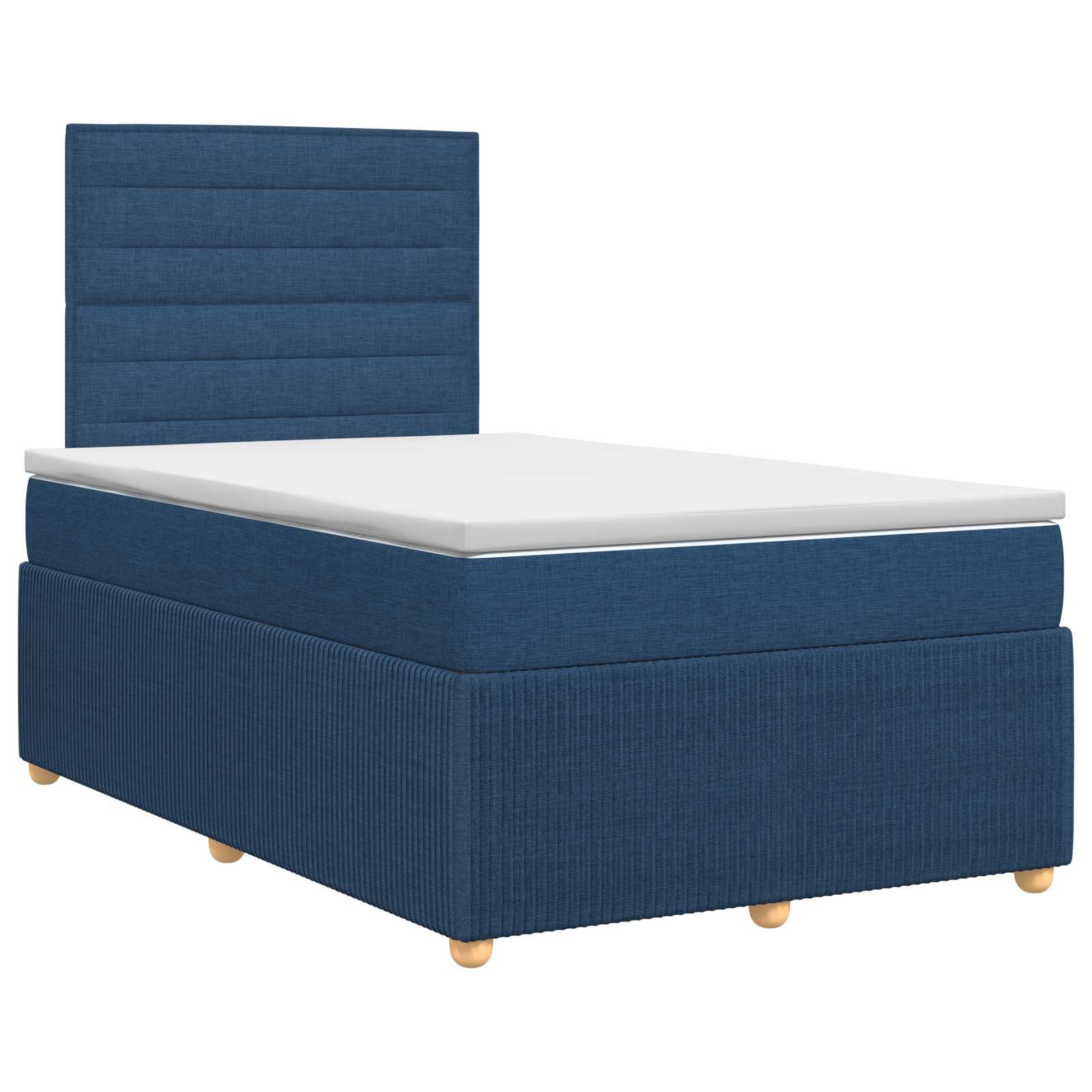 vidaXL Boxspringbed met matras Blauw 120 x 190 cm Stof, foto 3