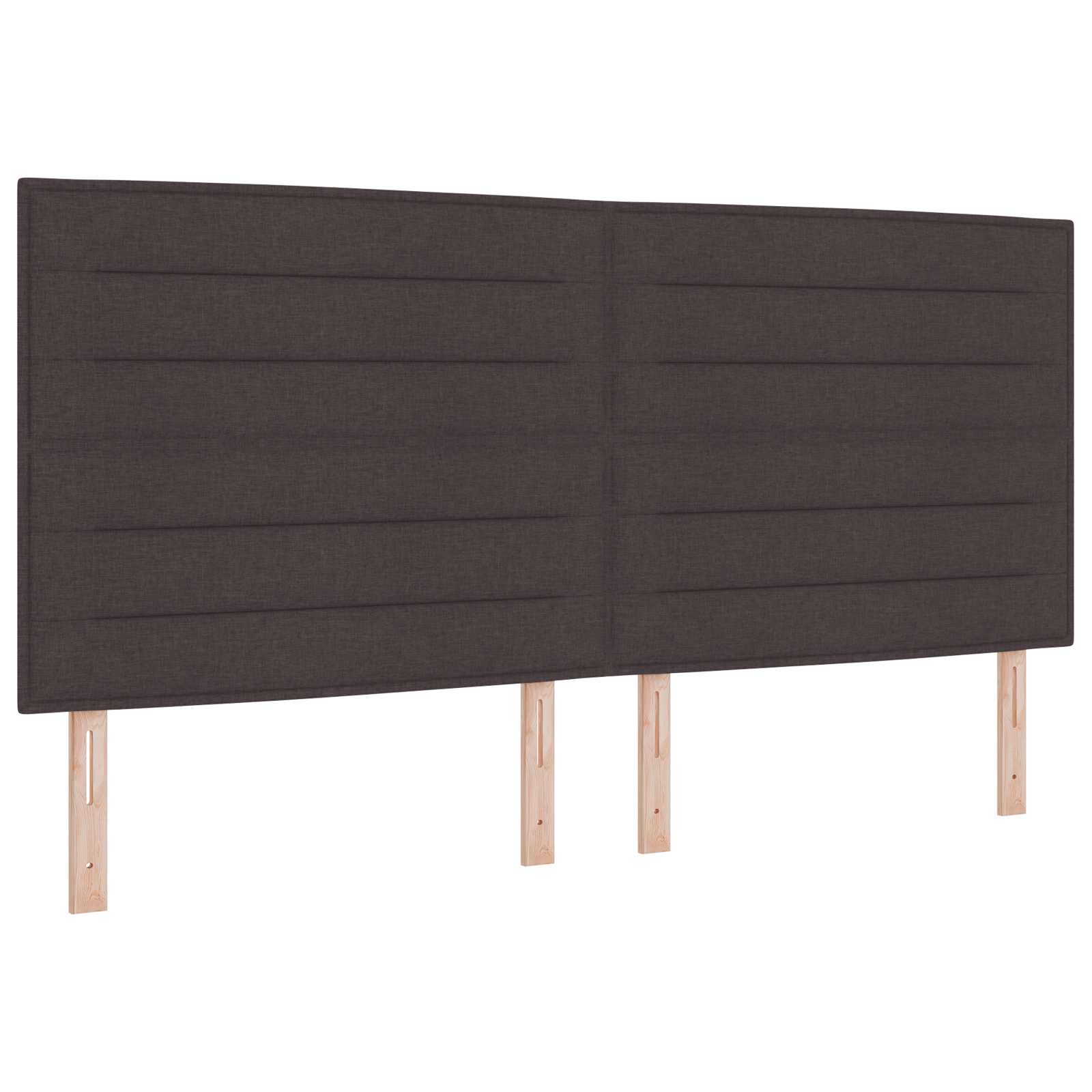 Postelja boxspring z vzmetnico Temno rjava 200 x 200 cm Blago