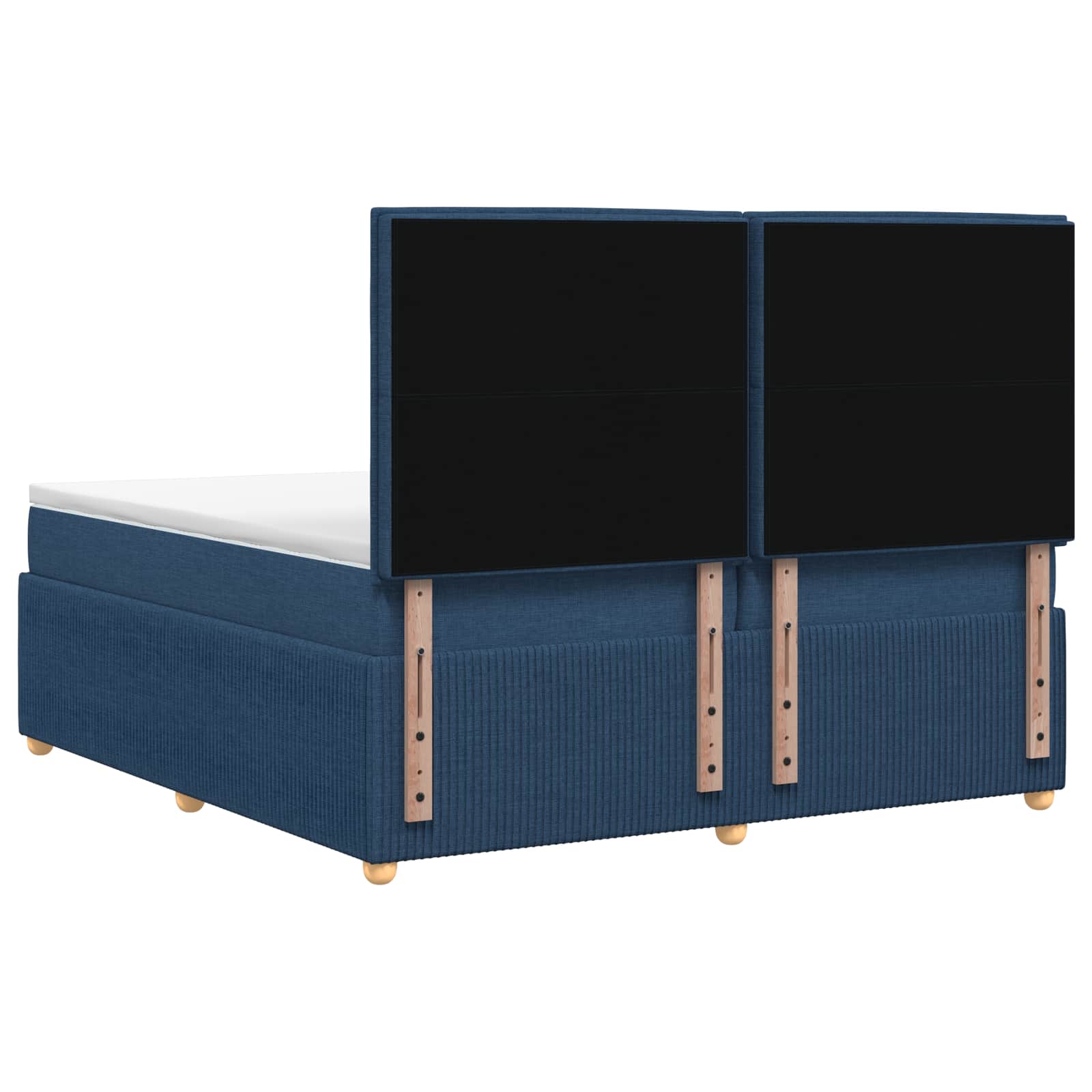 Postelja boxspring z vzmetnico Modra 200 x 200 cm Blago
