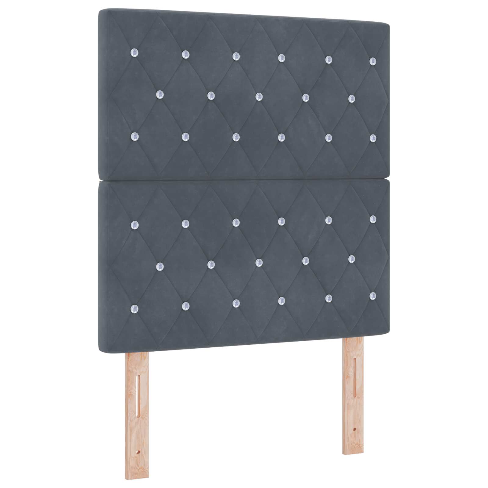 Postelja boxspring z vzmetnico Temno siva 80 x 200 cm Žamet