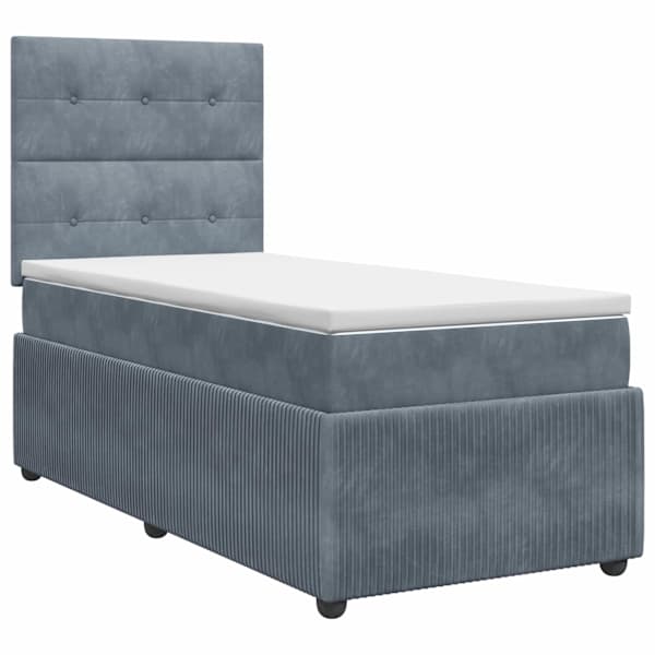 vidaXL Vedruvoodi madratsiga peaga Tumehall 80 x 200 cm Samet