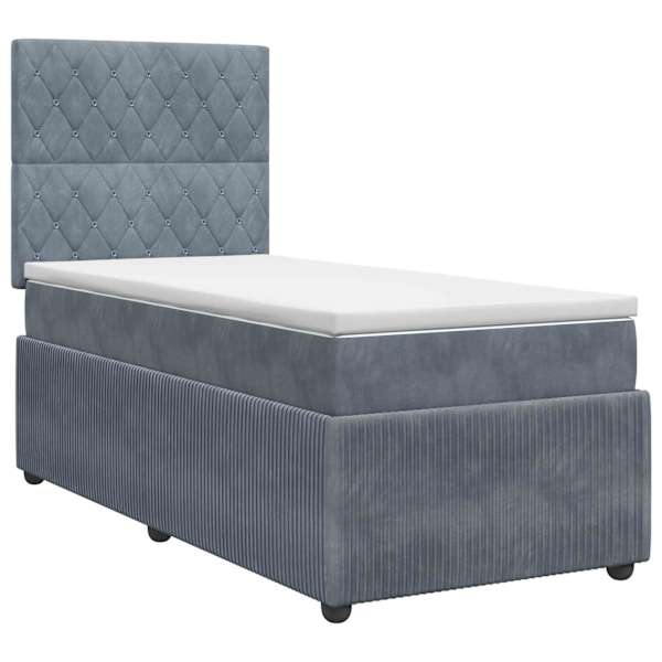 vidaXL Vedruvoodi madratsiga peaga Tumehall 90 x 190 cm Samet