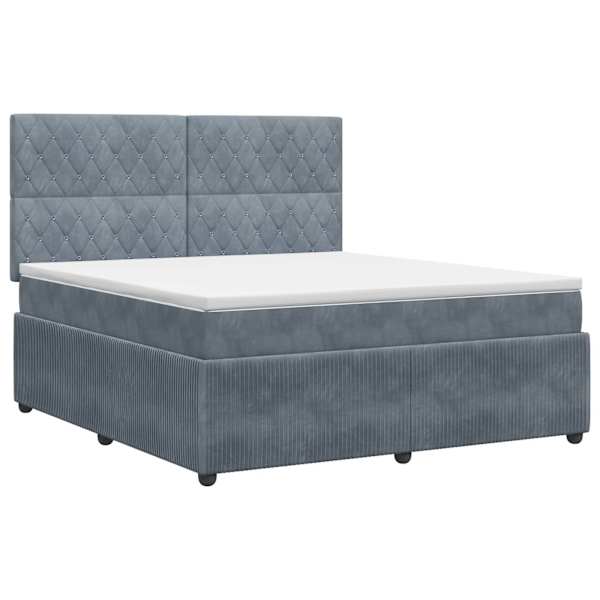 vidaXL Vedruvoodi madratsiga peaga Tumehall 160 x 200 cm Samet