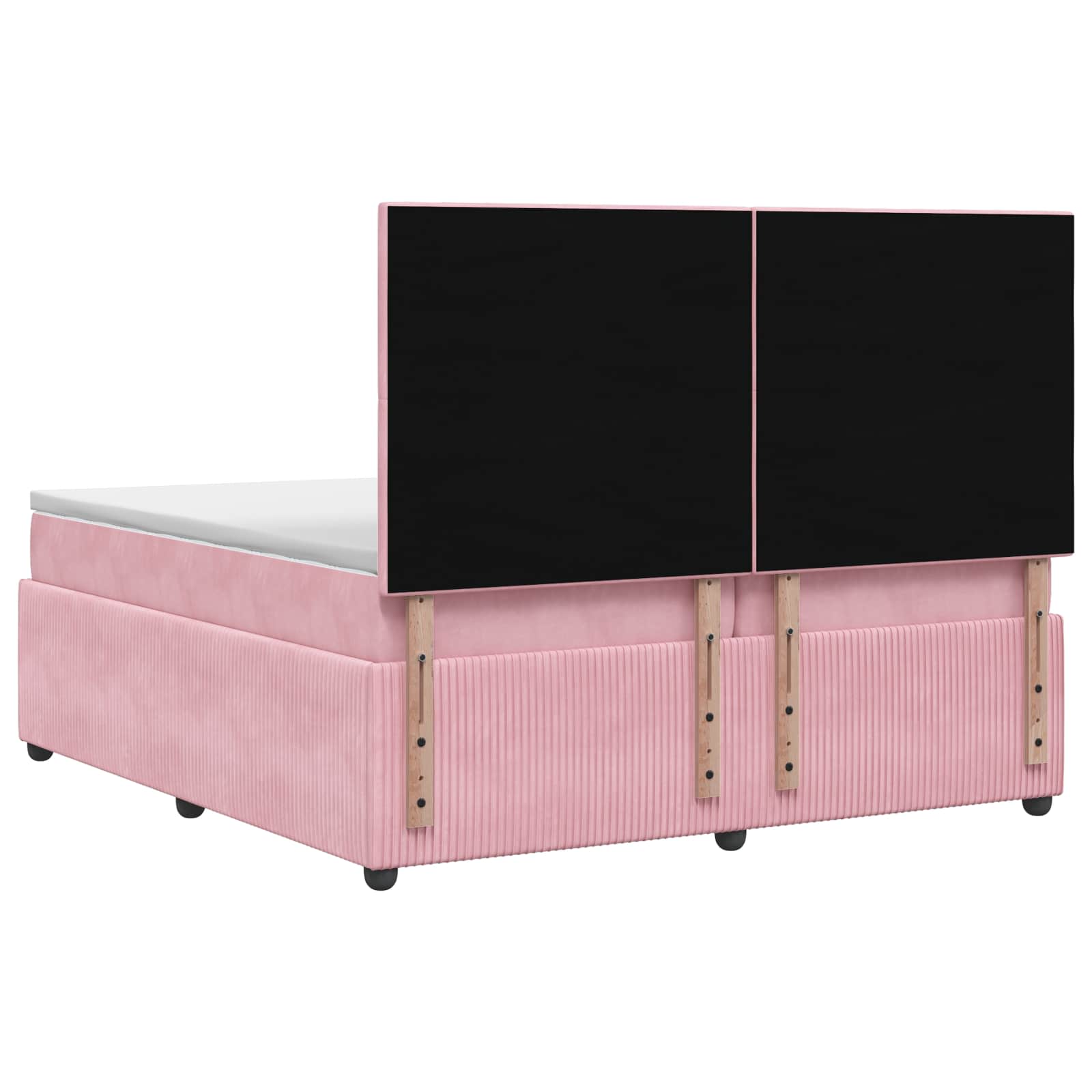 Postelja boxspring z vzmetnico Roza 200 x 200 cm Žamet