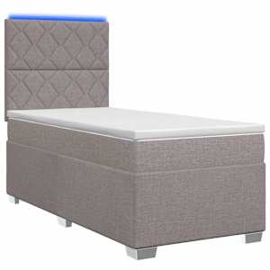 vidaXL Vedruvoodi madratsiga peaga Pruunikashall 80 x 200 cm kangas